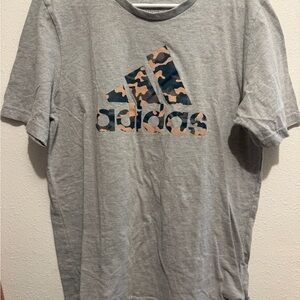 Adidas Gray Camo Logo Men's Tee